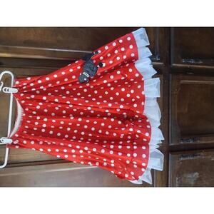 Curtain call Women's polka dot poodle dress Size XL